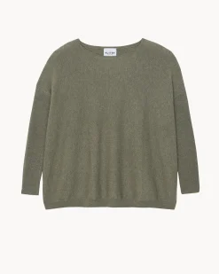 Pull Cachemire Femme Col Rond Oversize, 2 Fils