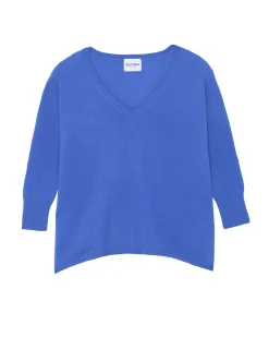 Pull Cachemire Femme Col V Oversize, 2 Fils