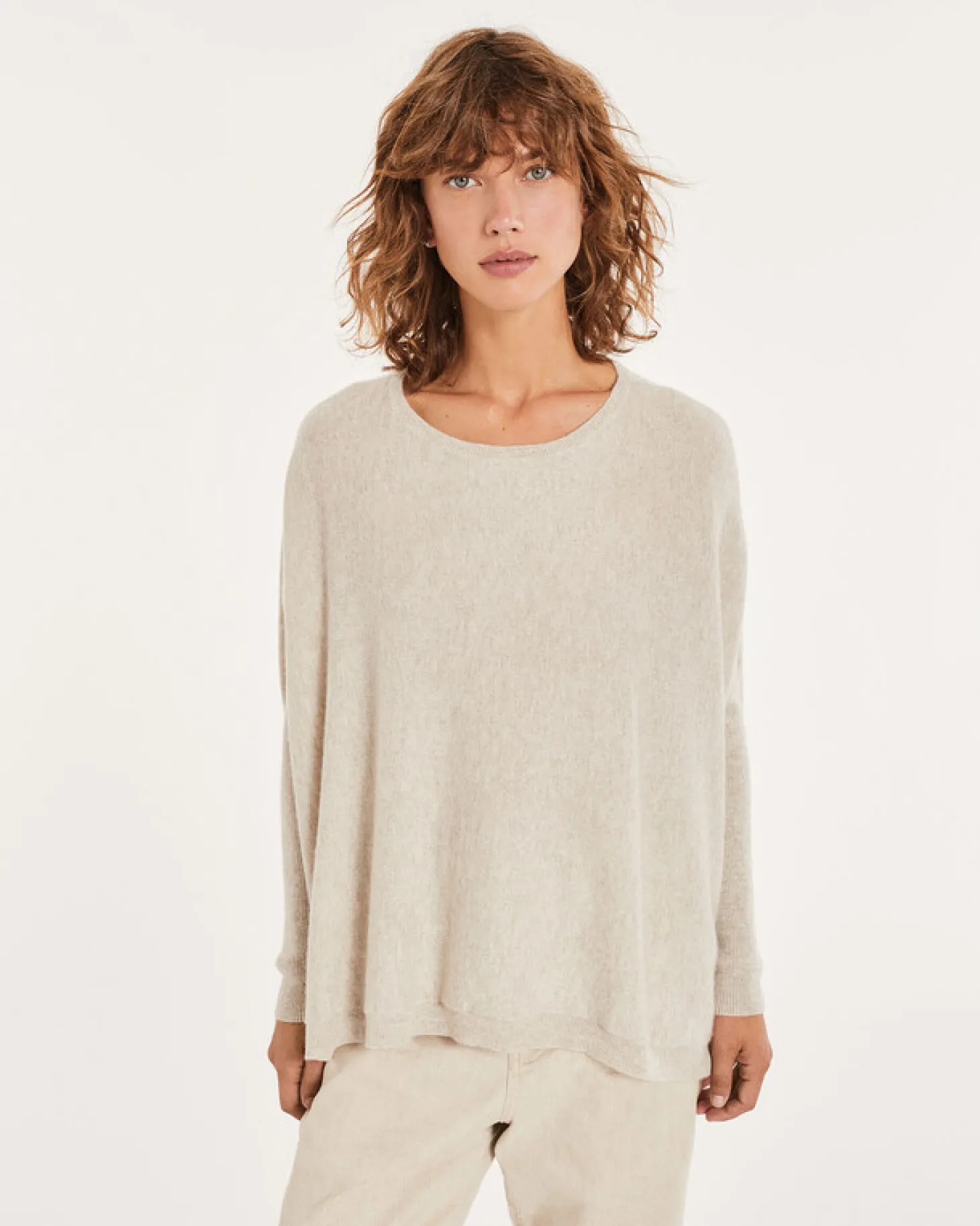 Pull Cachemire Femme Col Rond Oversize