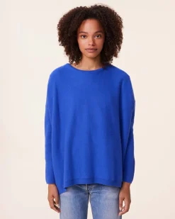 Pull Cachemire Femme Col Rond Oversize, 2 Fils