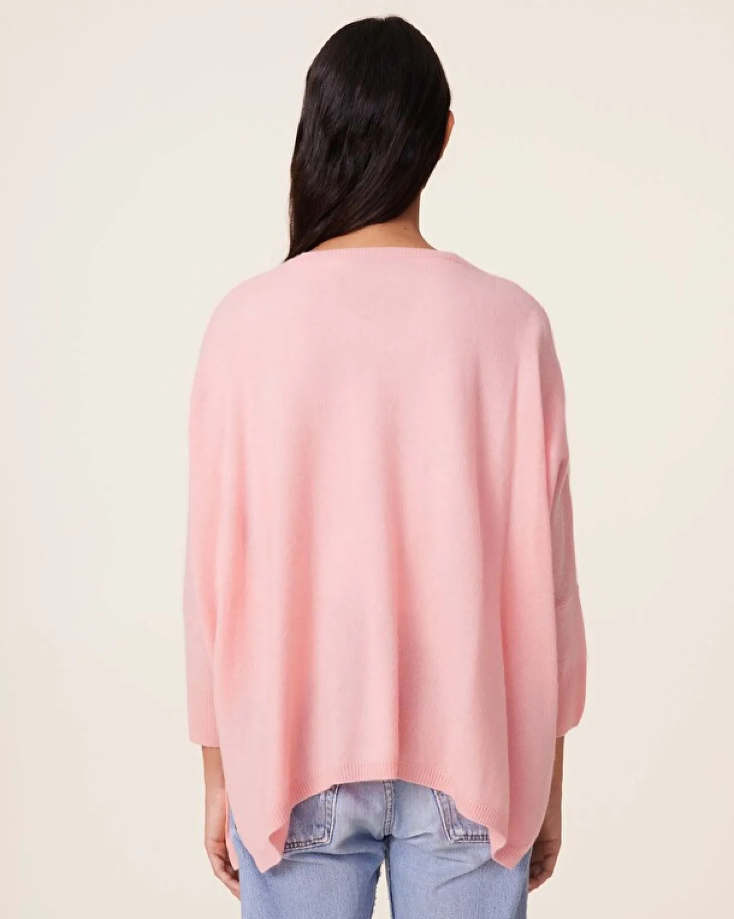 Pull Cachemire Femme Col V Oversize, 2 Fils