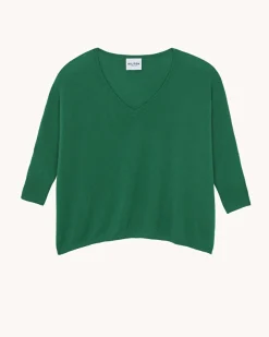 Pull Cachemire Femme Col V Oversize, 2 Fils