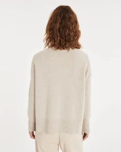 Pull Cachemire Femme Col Cheminee Oversize