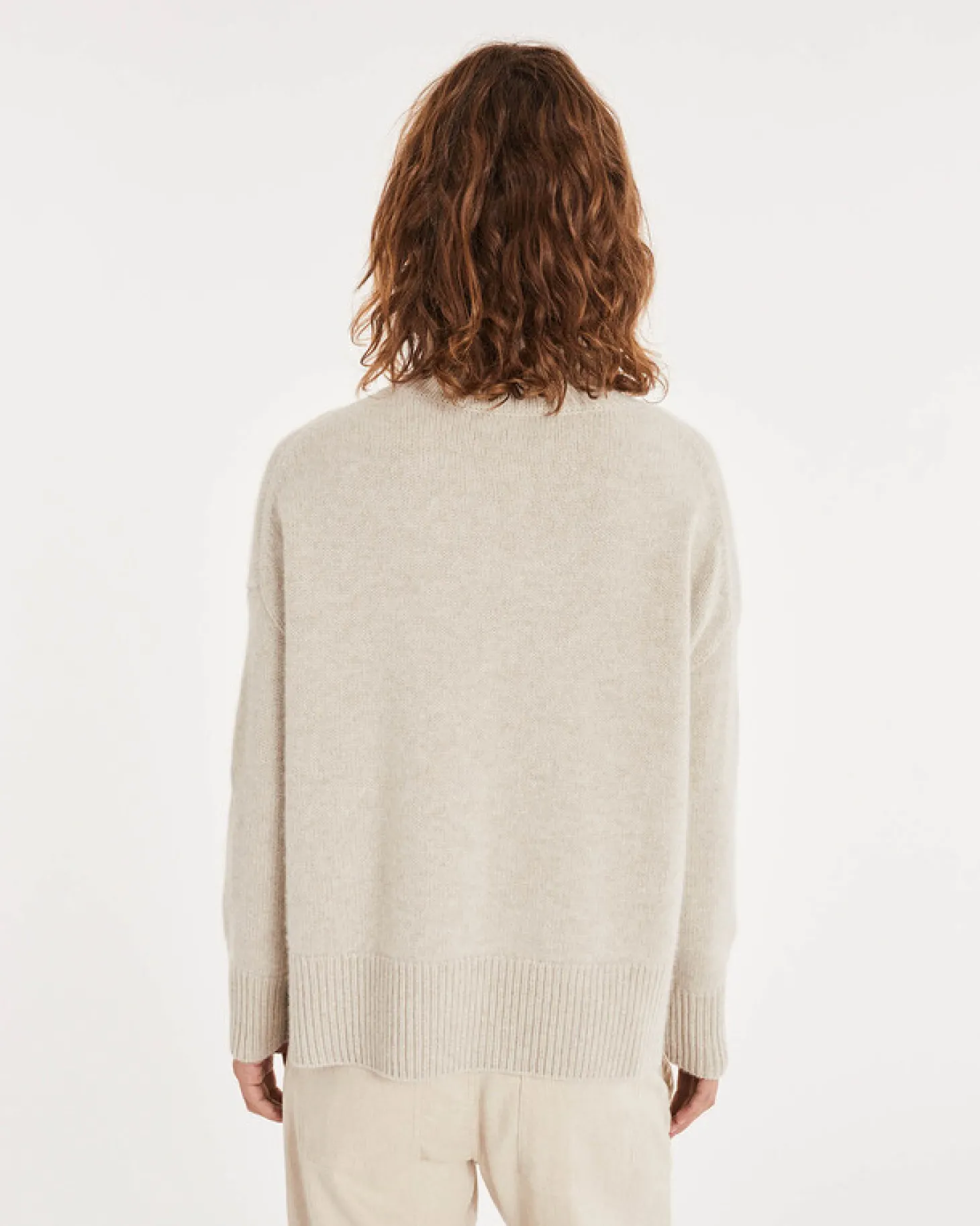 Pull Cachemire Femme Col Cheminee Oversize