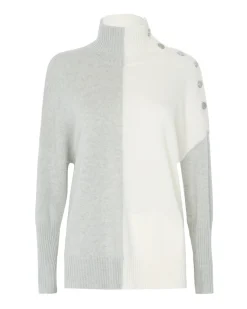 Pull Cachemire Femme Col Roule A Boutons