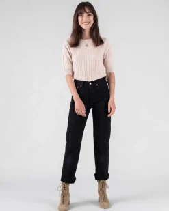 Pull Cachemire Femme Uni Manches Courtes