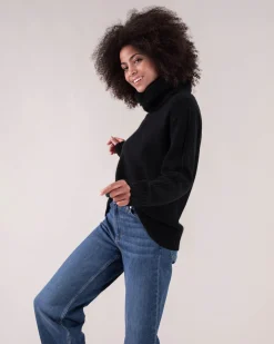 Pull Cachemire Grand Col Roule Femme
