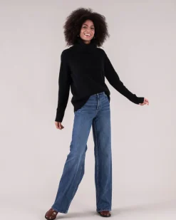 Pull Cachemire Grand Col Roule Femme