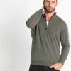 Pull Cachemire Homme Col Roule Uni Avec Patchs Aux Coudes