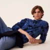 Pull Cachemire Homme Col Rond Bleach, 2 Fils