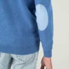 Pull Cachemire Homme Col Roule Uni Avec Patchs Aux Coudes