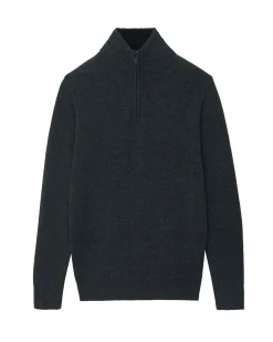Pull Cachemire Homme Col Camionneur Uni