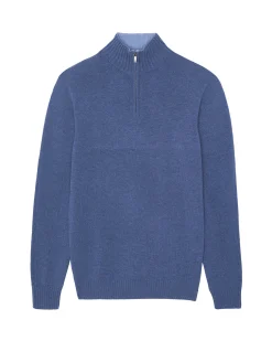 Pull Cachemire Homme Col Camionneur Uni, 4 Fils