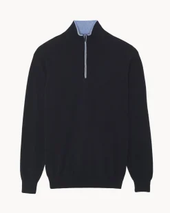 Pull Cachemire Homme Col Roule Uni Avec Patchs Aux Coudes