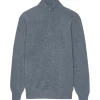 Pull Cachemire Homme Col Roule Uni Avec Patchs Aux Coudes