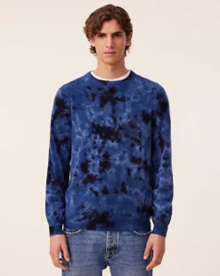 Pull Cachemire Homme Col Rond Bleach, 2 Fils