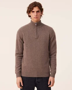 Pull Cachemire Homme Col Camionneur, 4 Fils