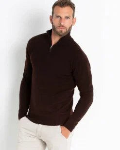 Pull Cachemire Homme Col Camionneur Uni