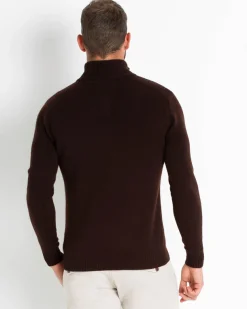 Pull Cachemire Homme Col Camionneur Uni