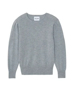 Pull Cachemire Manches Ballons Col Rond