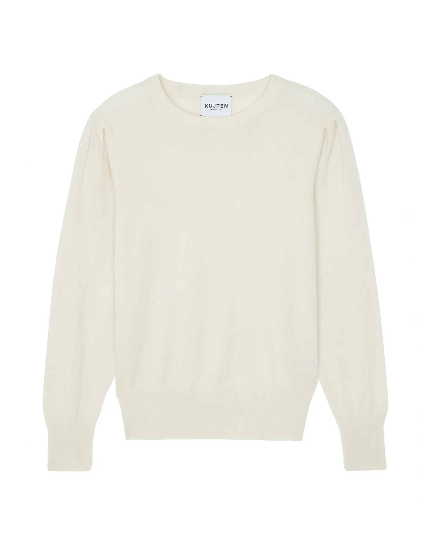 Pull Cachemire Manches Ballons Col Rond