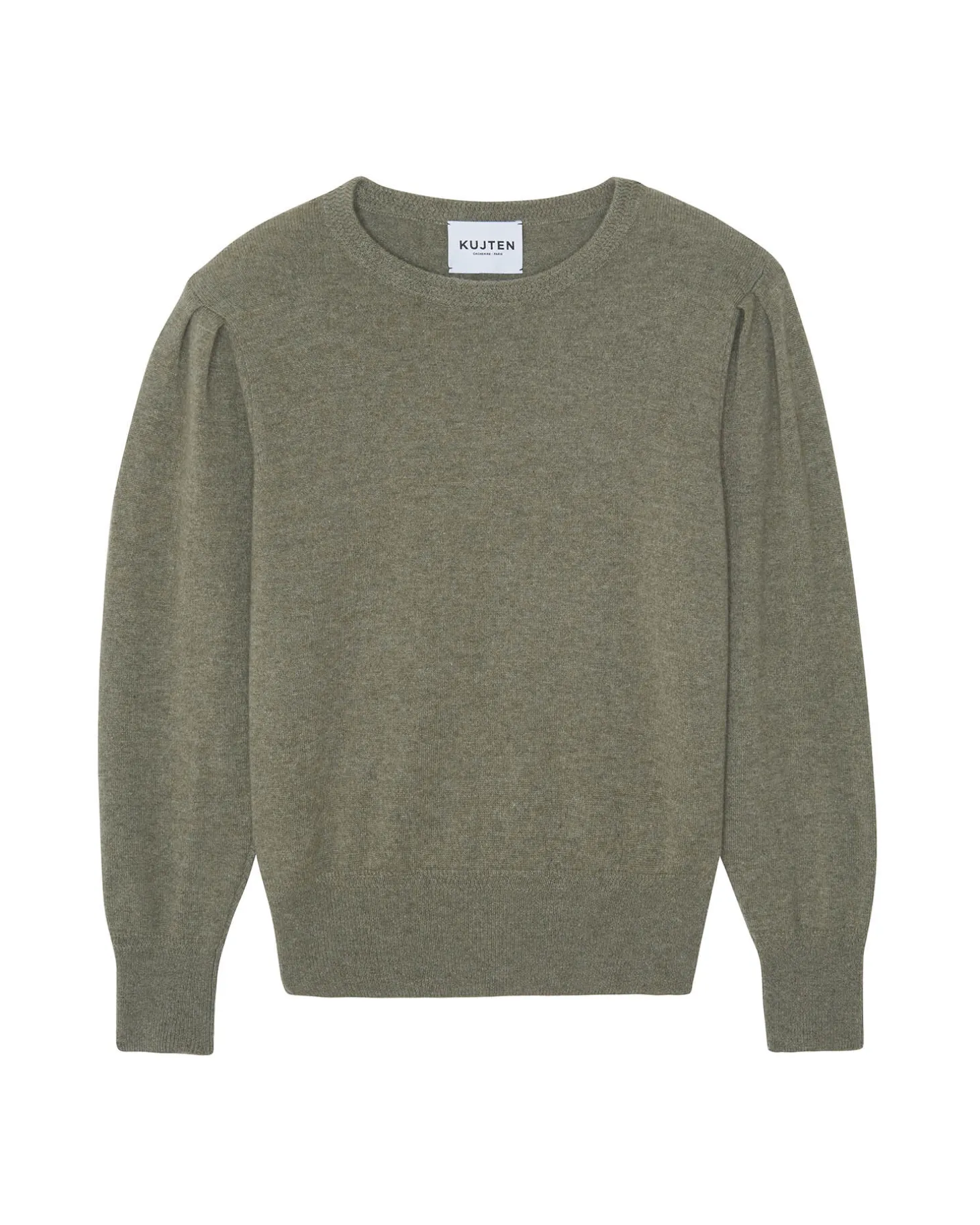 Pull Cachemire Manches Ballons Col Rond