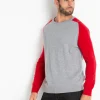 Pull Cachemire Manches Contrastees