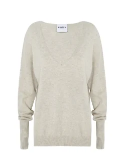 Pull Cachemire Manches Mitaines Femme