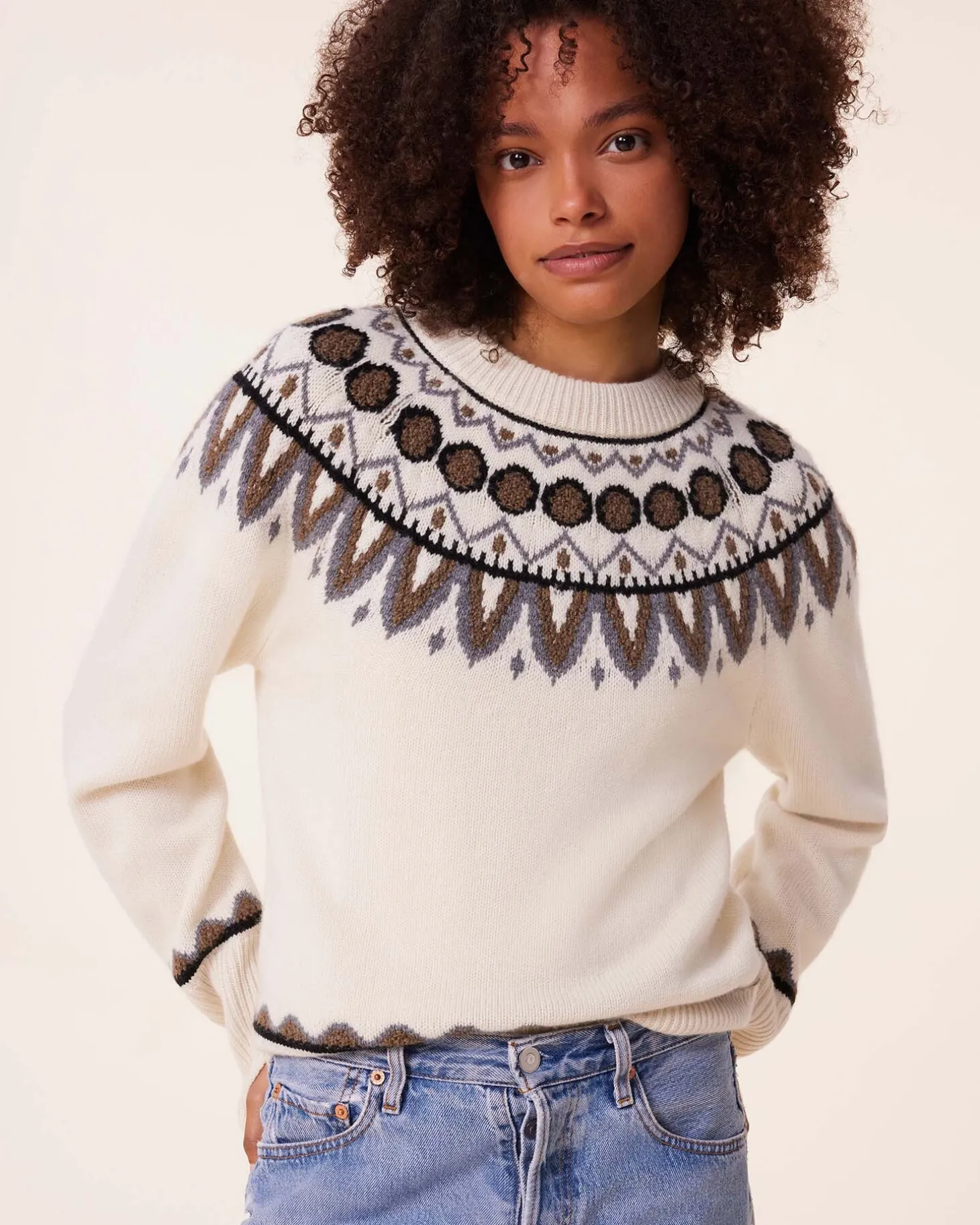 Pull Cachemire Manches Mitaines, 6 Fils