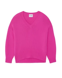 Pull Cachemire Oversize Col V Femme