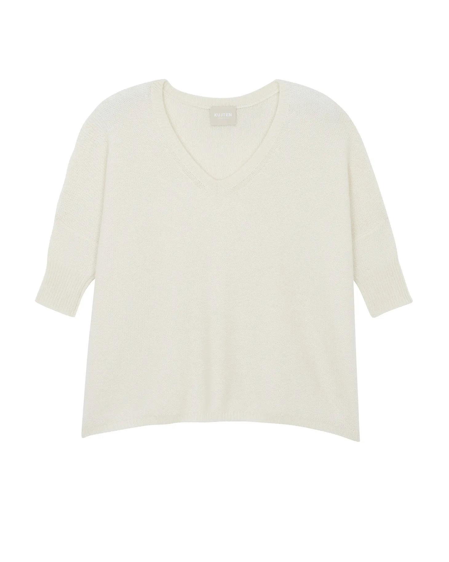 Pull Cachemire Oversize Manches 3/4, 6 Fils