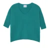 Pull Cachemire Oversize Manches 3/4, 6 Fils