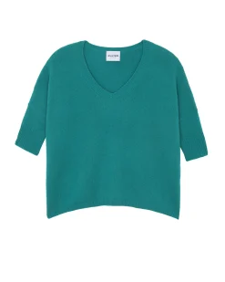 Pull Cachemire Oversize Manches 3/4, 6 Fils