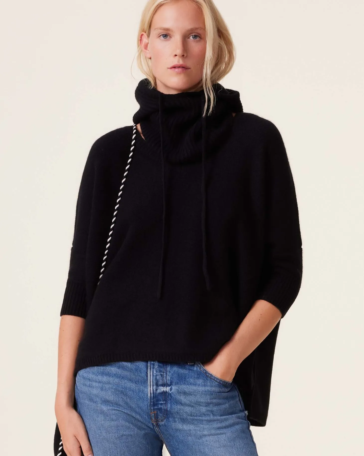 Pull Cachemire Oversize Manches 3/4