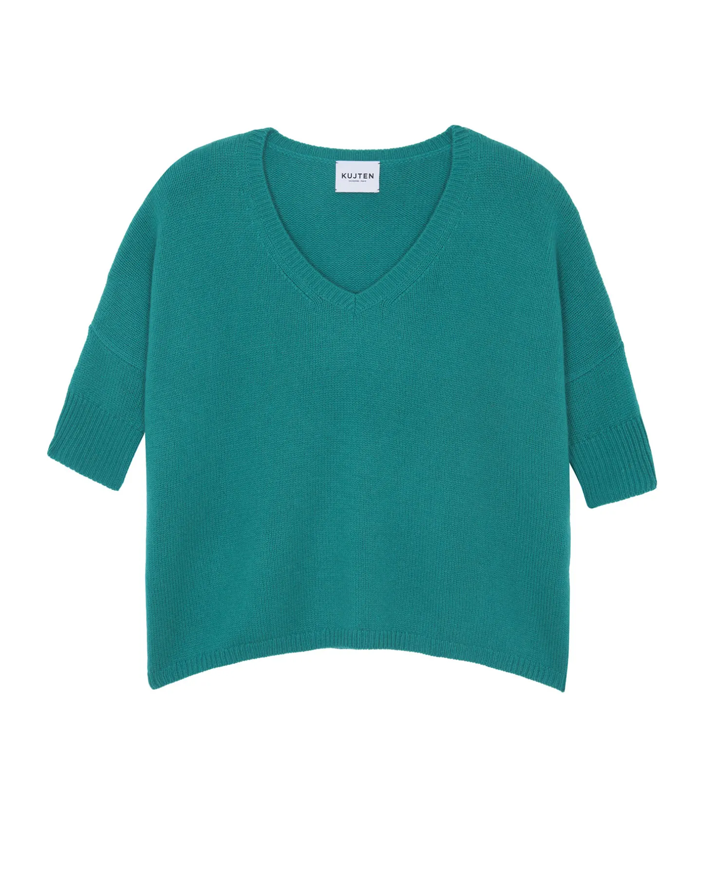 Pull Cachemire Oversize Manches 3/4, 6 Fils