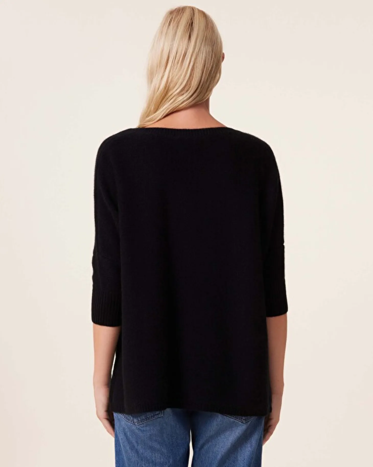 Pull Cachemire Oversize Manches 3/4