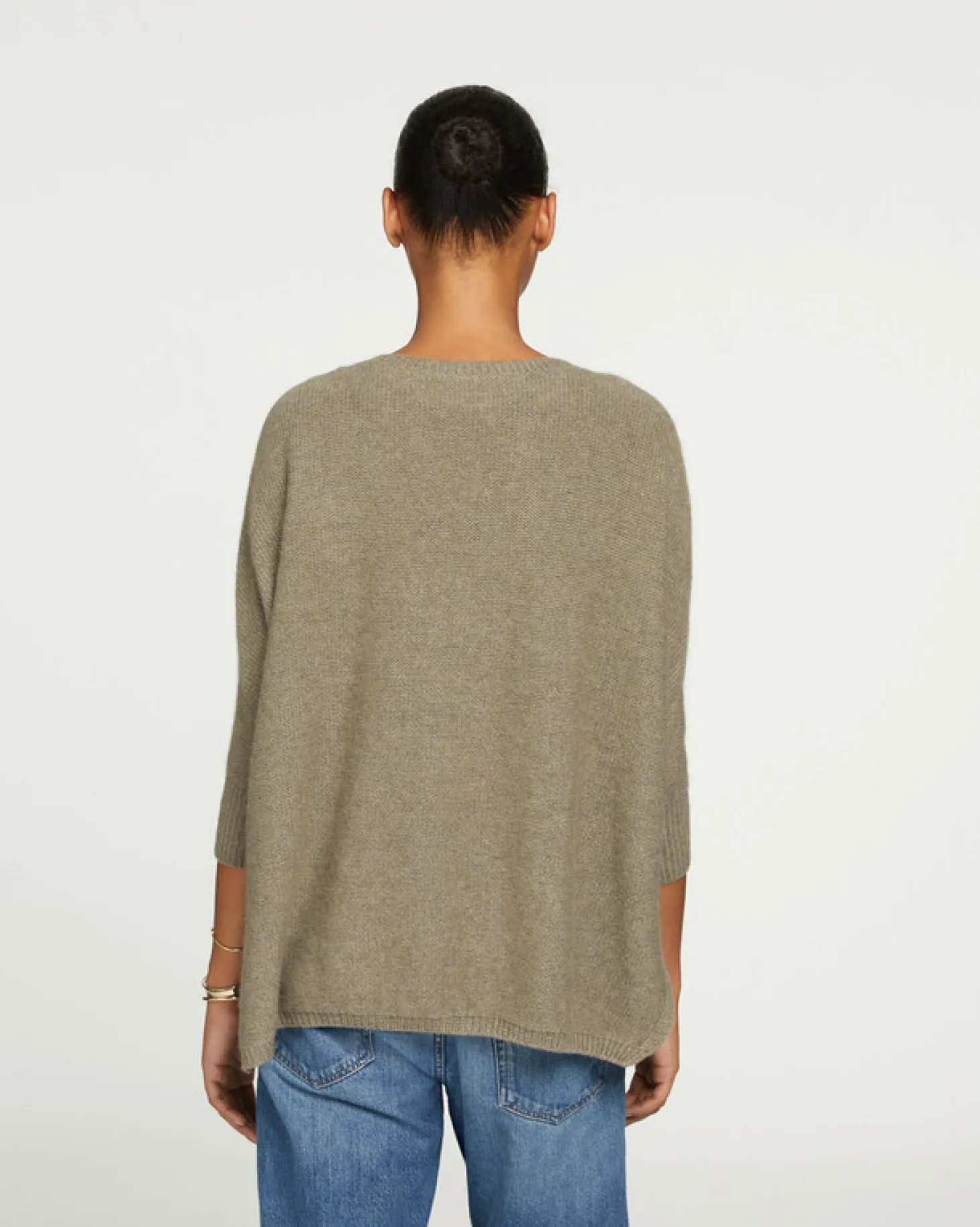 Pull Cachemire Oversize Manches 3/4