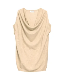 Pull Cachemire Sans Manches Col Benitier