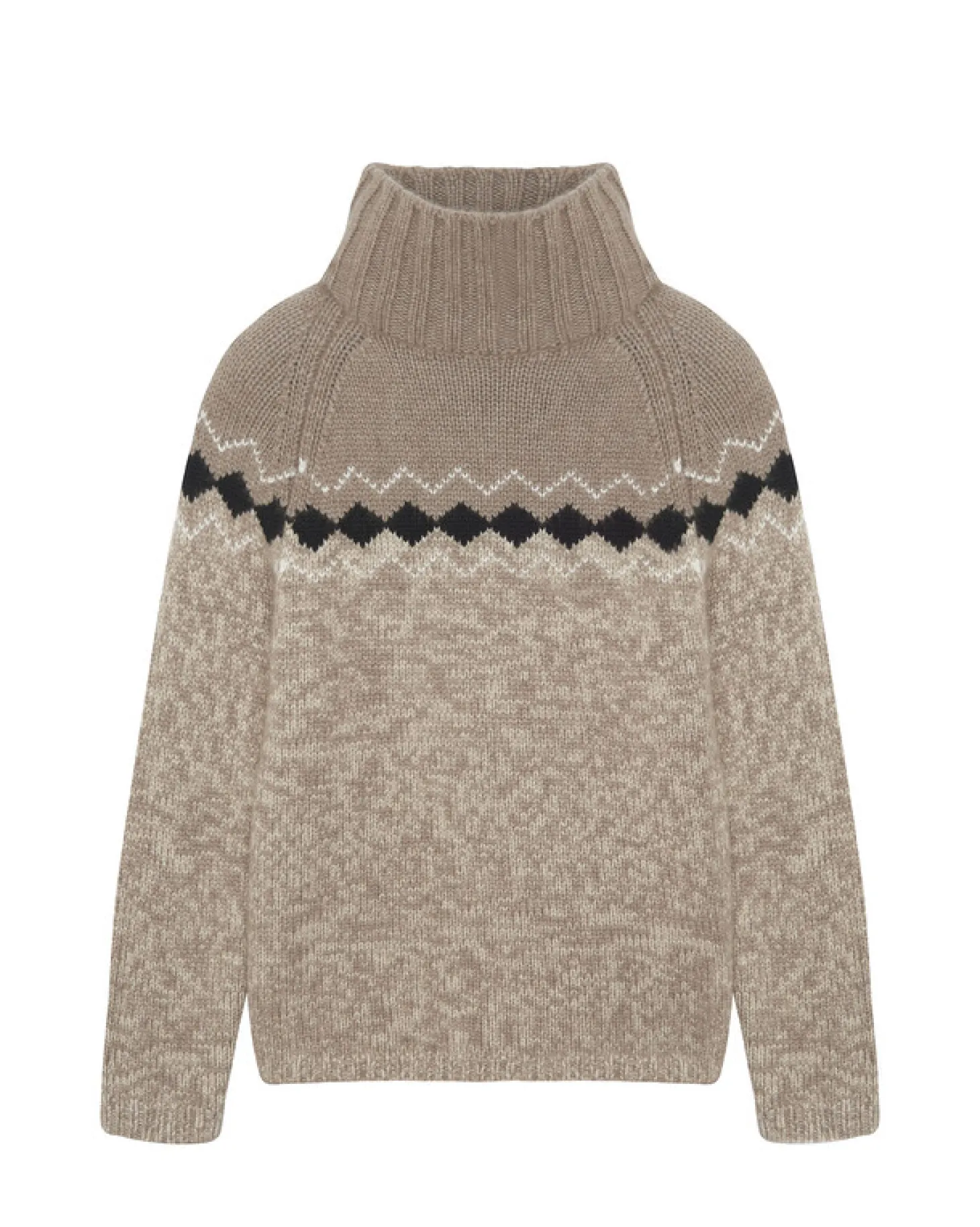 Pull Cachemire Ski Col Cheminee Femme