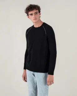 Pull Cachemire Uni Detail Raglan