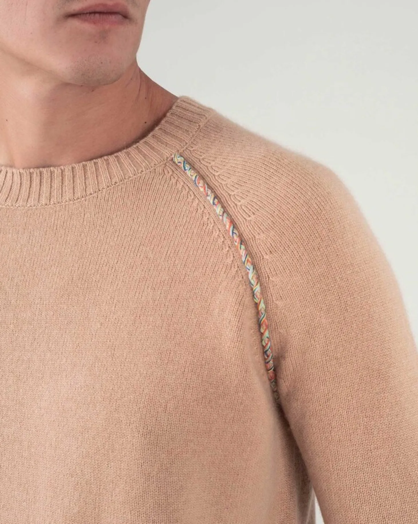 Pull Cachemire Uni Detail Raglan
