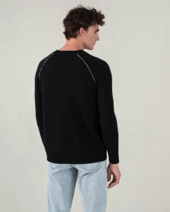 Pull Cachemire Uni Detail Raglan