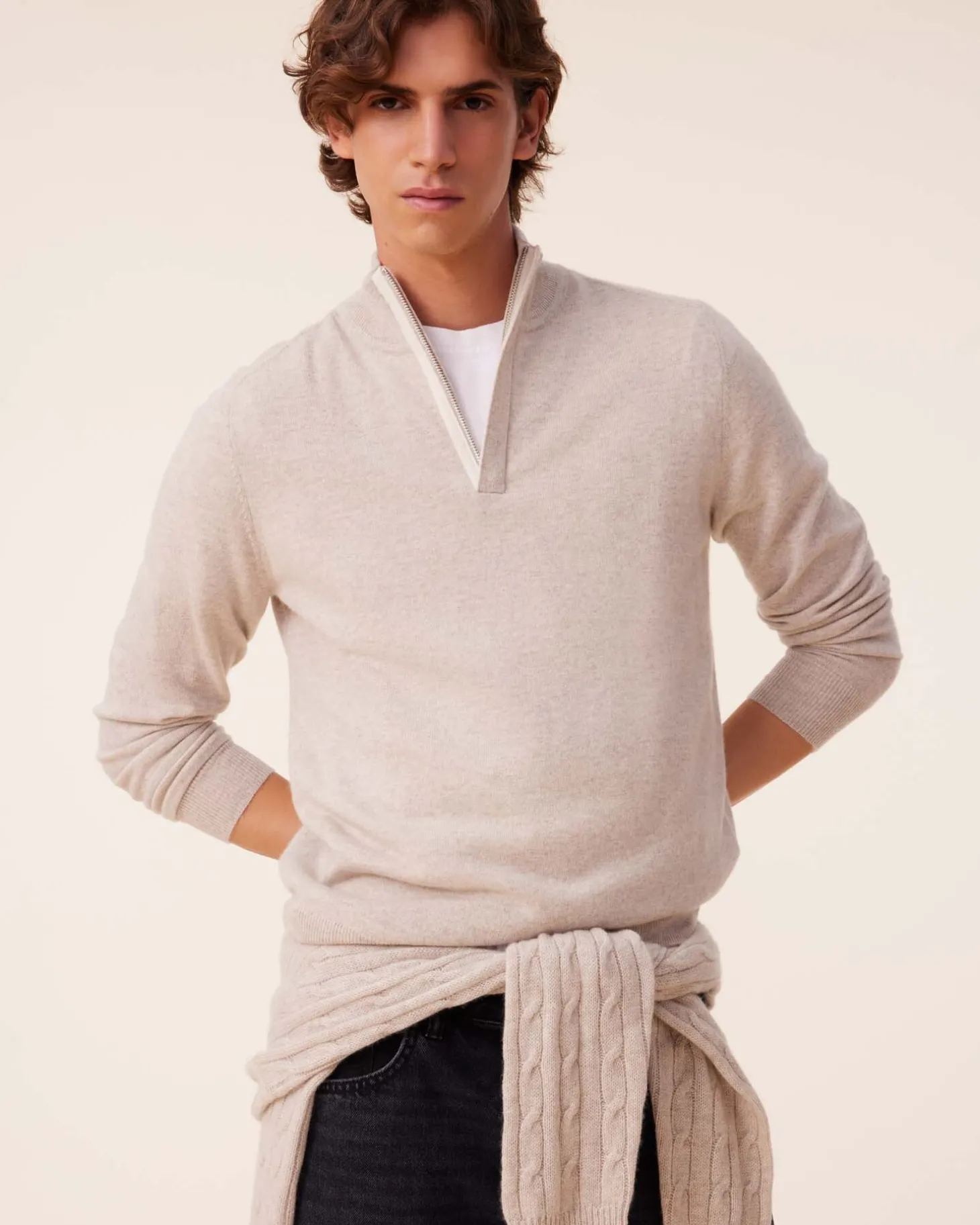 Pull Camionneur Cachemire, 2 Fils