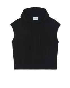 Pull Capuche Sans Manches Cachemire