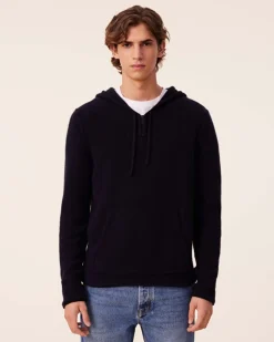 Pull Capuche Zip Cachemire Jersey, 6 Fils