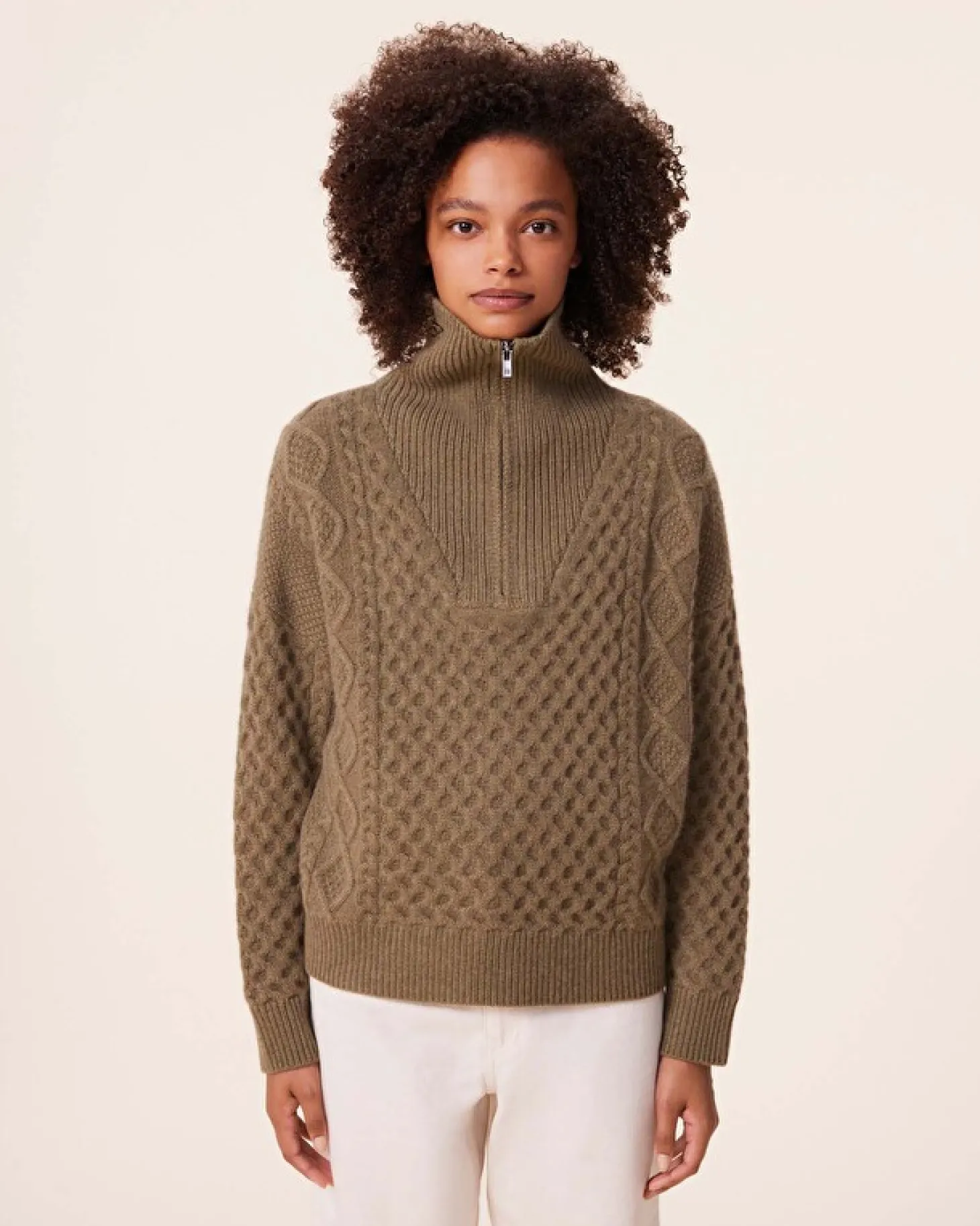 Pull Col Camioneur Cachemire Torsade, 6 Fils