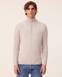 Pull Col Camioneur Cachemire Torsade, 4 Fils