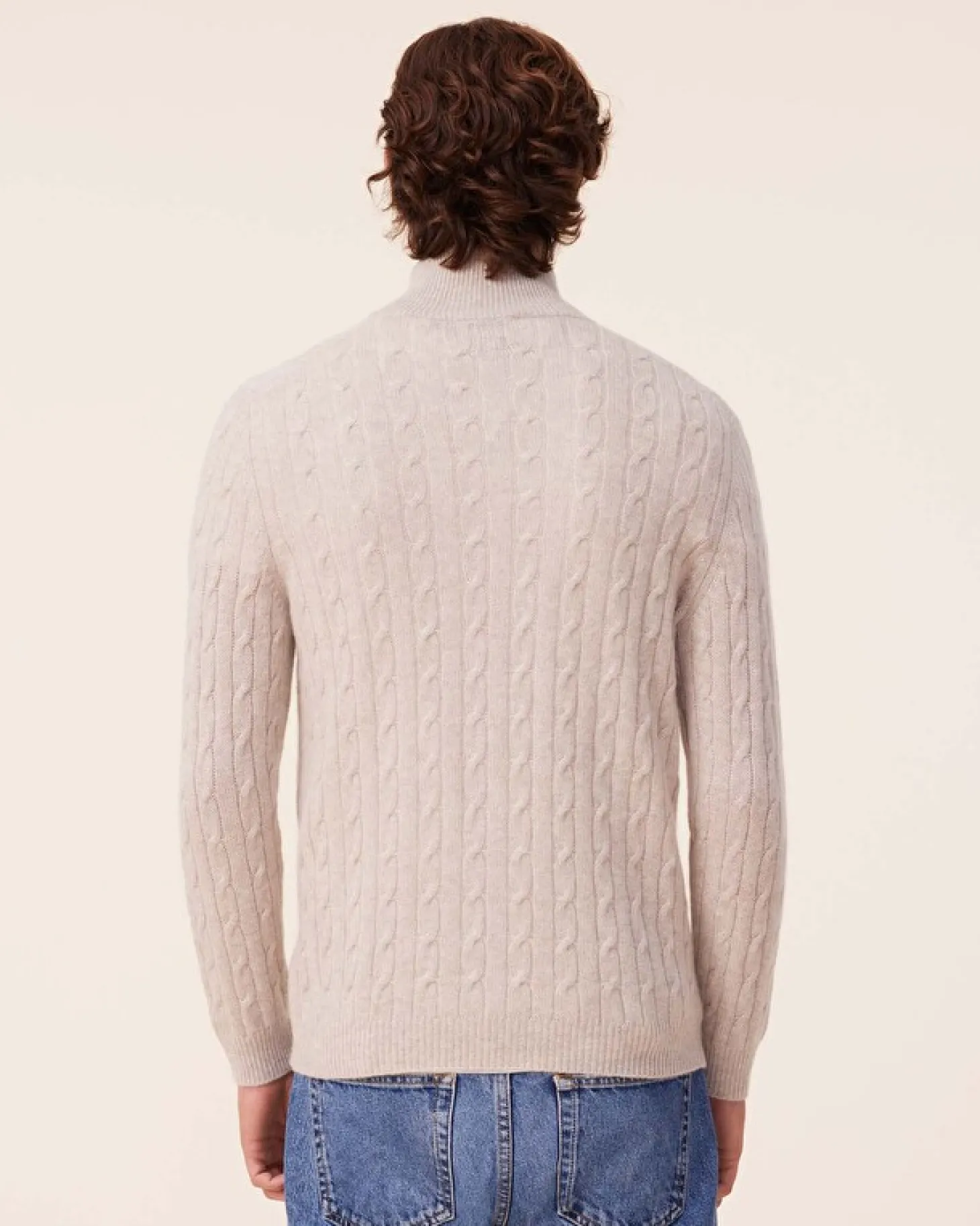 Pull Col Camioneur Cachemire Torsade, 4 Fils