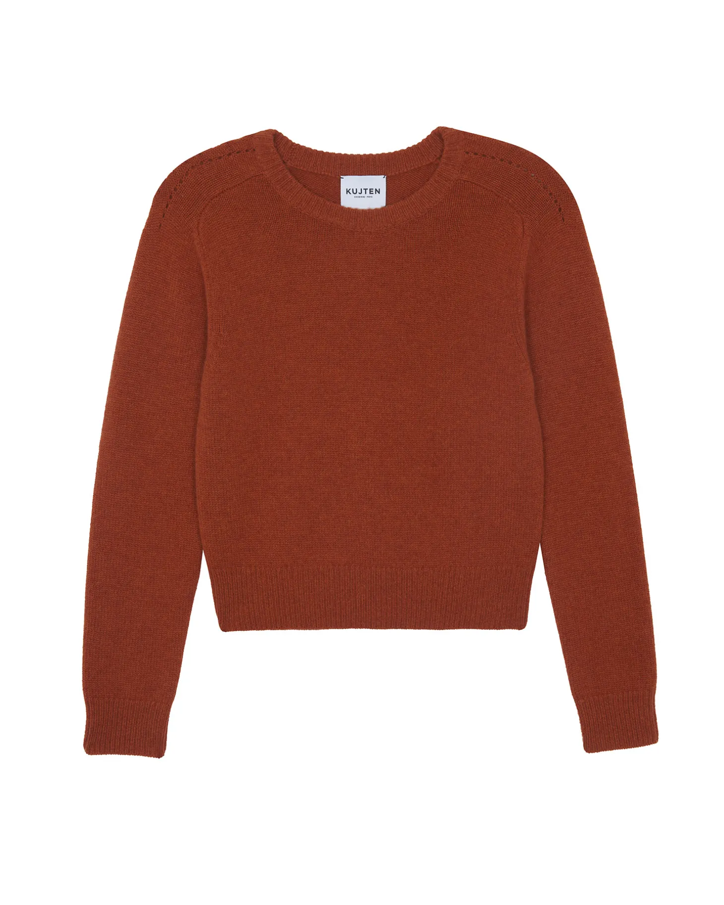 Pull Col Rond A Manches Longues En Cachemire, Jersey 6 Fils