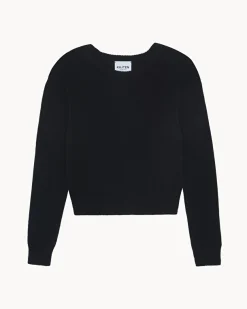 Pull Col Rond A Manches Longues En Cachemire, Jersey 6 Fils